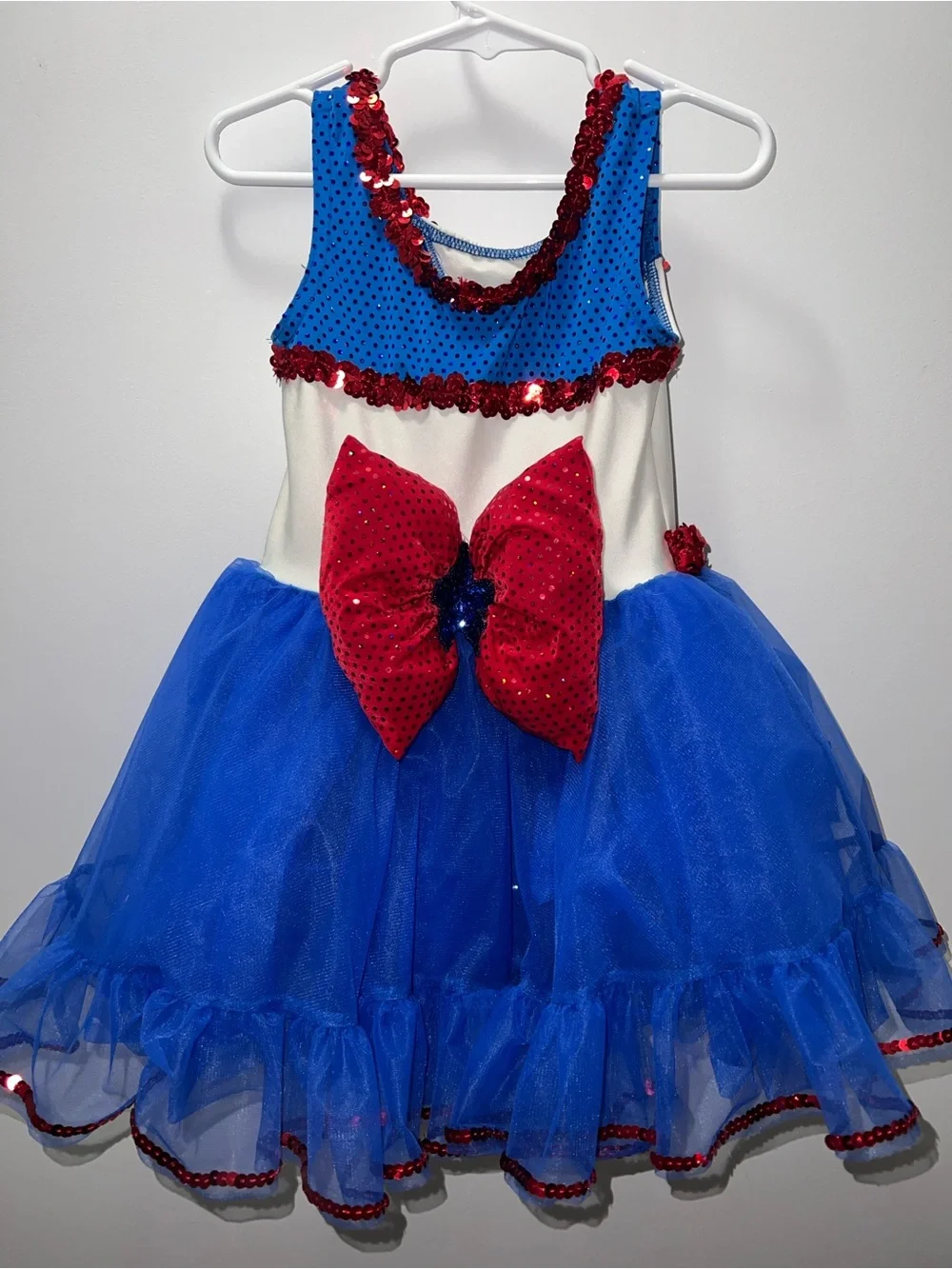 A Wish Come True “Good Ship Lollipop” Dance Costume Red White Blue